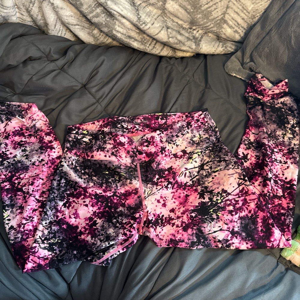 Calvin Klein Performance Pink and Black Leggings